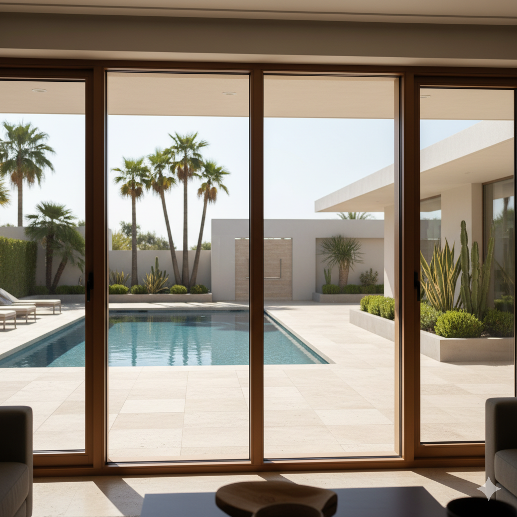 Ventana corredera madera-aluminio